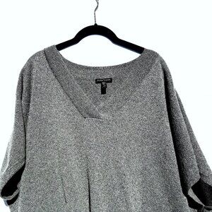 Women’s Eileen Fisher Cashmere Lambs Wool Sweater Vest V-Neck Pockets Grey Large